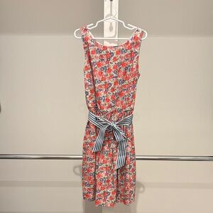 Polo Ralph Lauren Floral Sleeveless Dress with Striped Belt